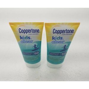 Coppertone Clear Sunscreen Kids 5 Fl. OZ SPF 50 Cool Blue Tint Lot of 2 New